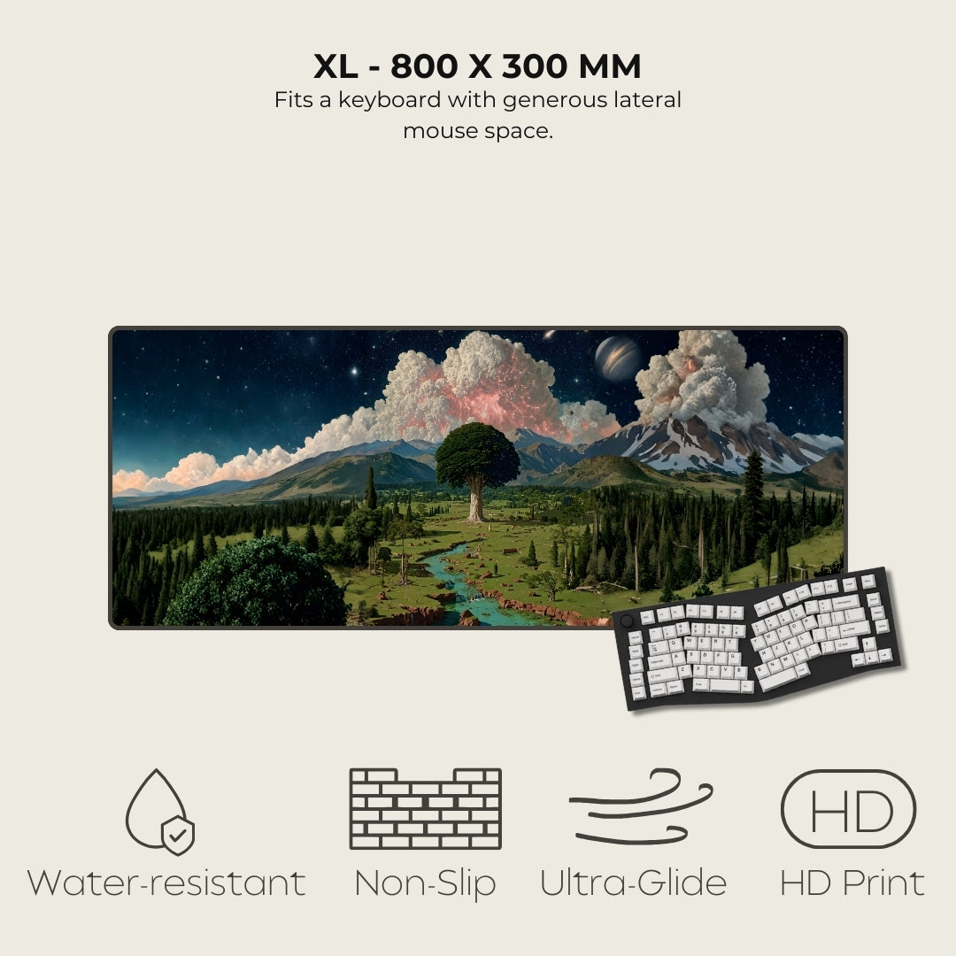 Echoes of Another Life Cosmic Surrealism Mousepads XL