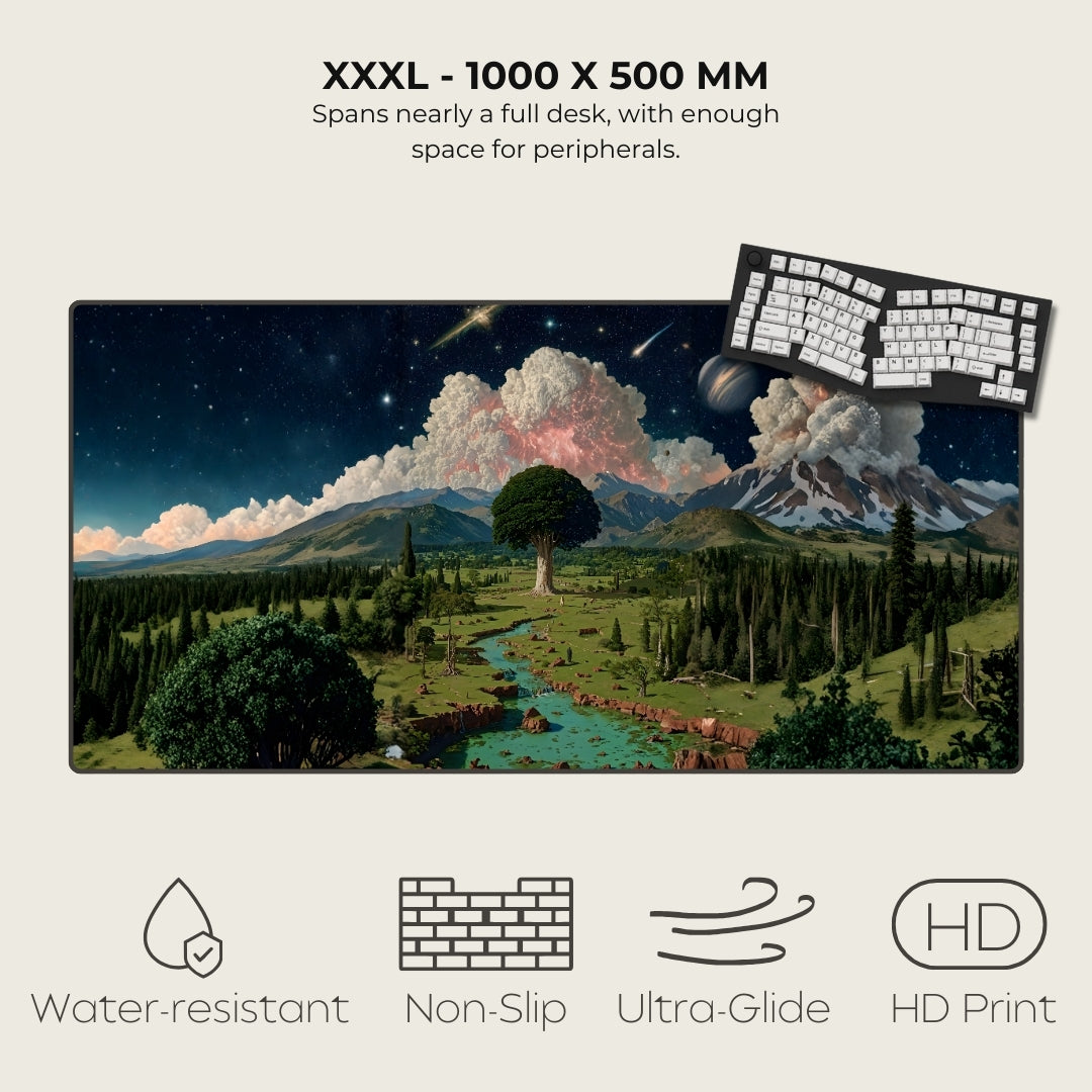 Echoes of Another Life Cosmic Surrealism Mousepads XXXL