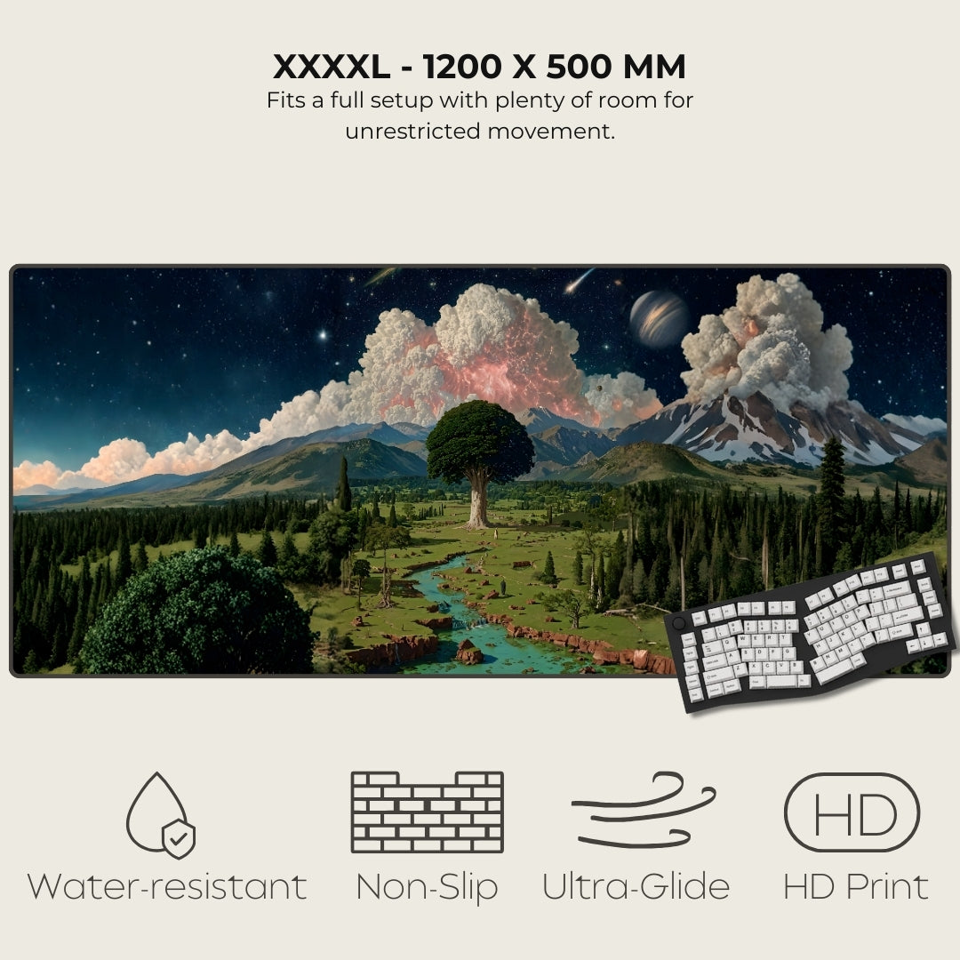 Echoes of Another Life Cosmic Surrealism Mousepads XXXXL