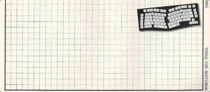 Keyboard layout diagram on a grid background