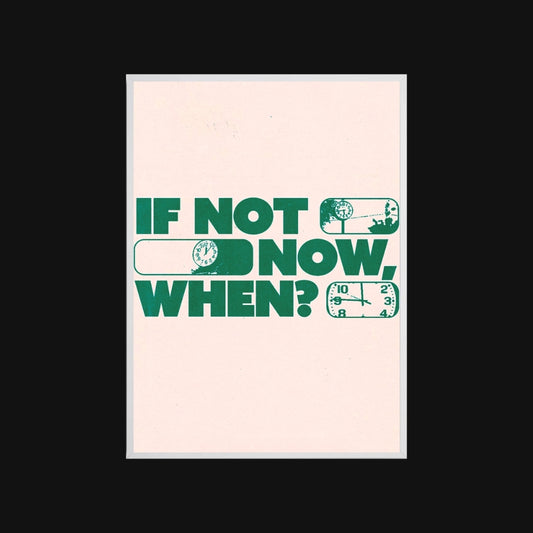 Motivational poster with green text on a light pink background