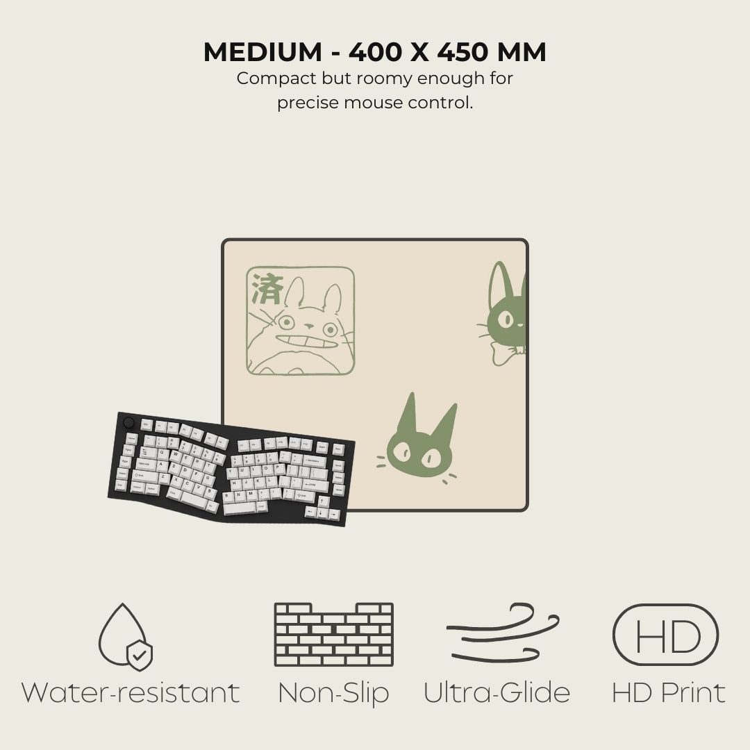 Laptop with cartoon character design on a white background, featuring text and icons indicating product features.