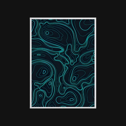 Abstract pattern with blue lines on a black background