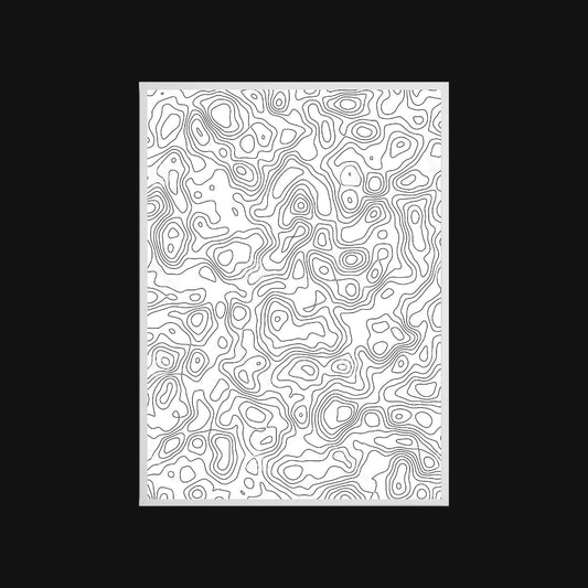 Pattern of line art on a black background