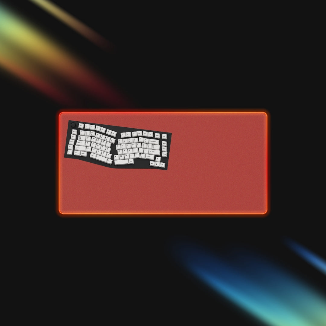 Large red rgb mousepad