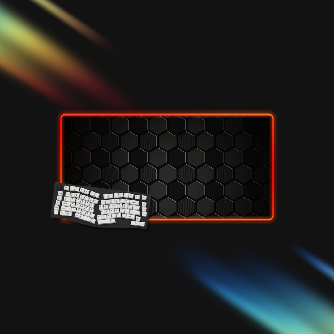 Gaming rgb mousepad with hexagonal pattern