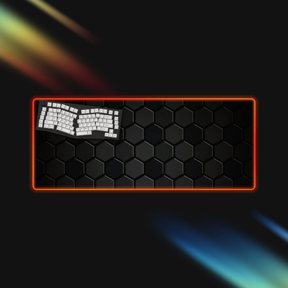 Gaming rgb mousepad with xldesign on a dark background